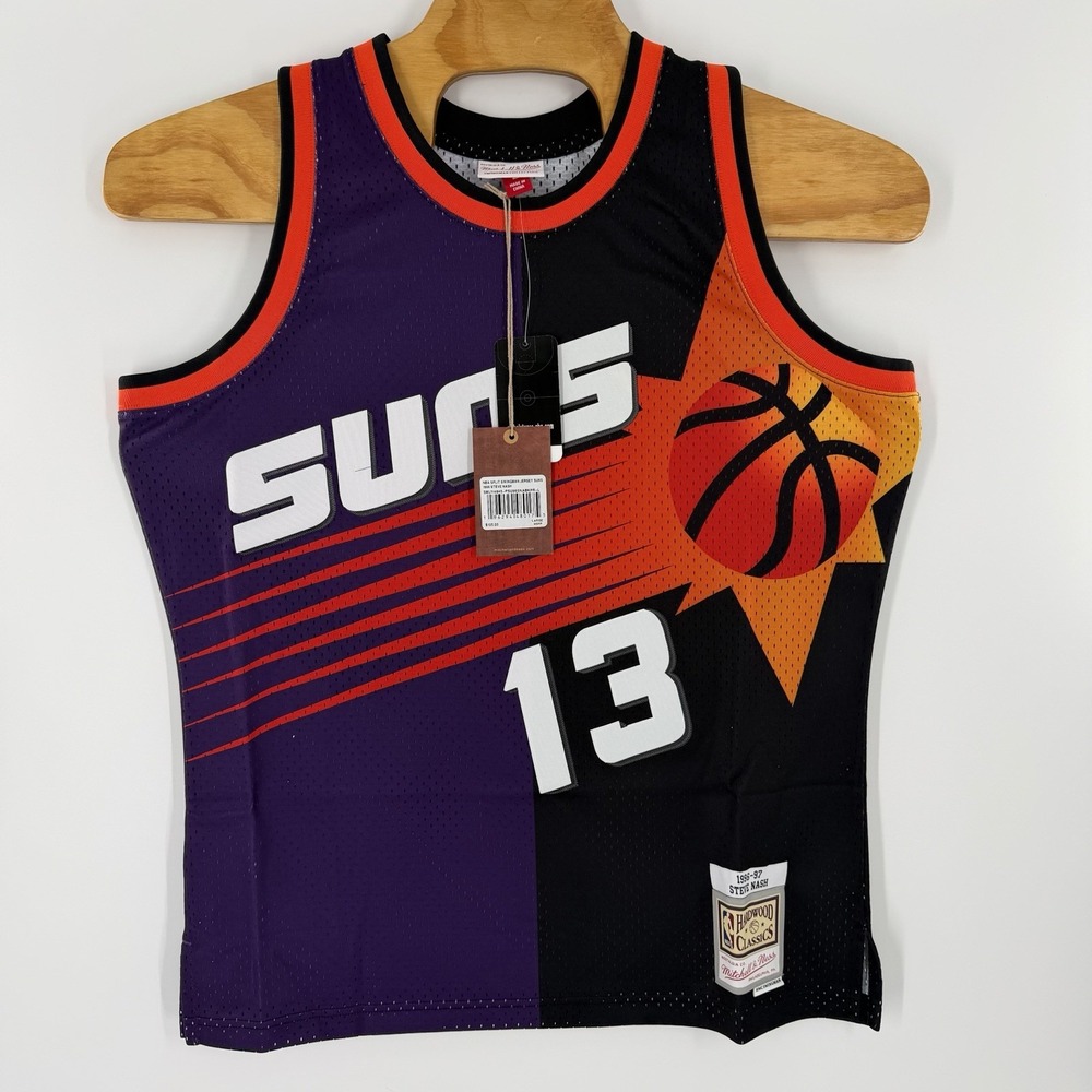 Steve Nash 1996-97 Mitchell & Ness Phoenix Suns Split Swingman Jersey Size L NWT
